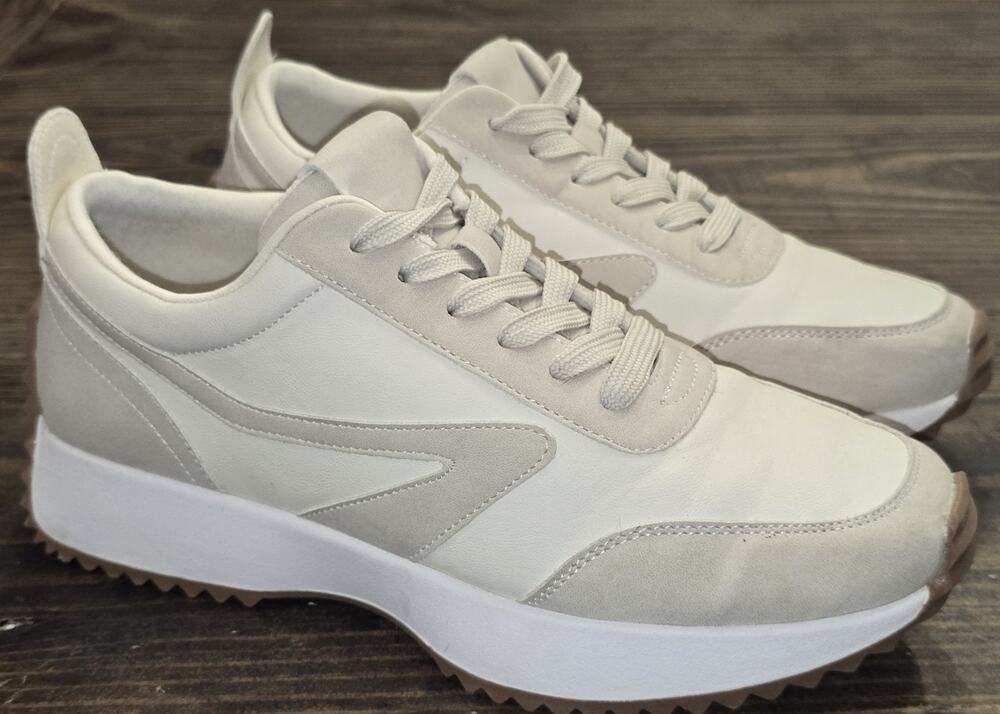 Dolce Vita Bynx Sneakers Women's US 7.5 M Ivory Lace Up Comfort Shoes